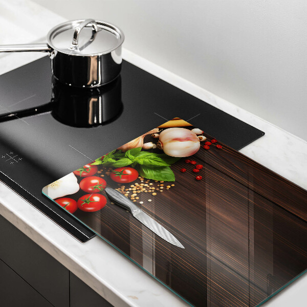 Protection pour plaque de cuisson Des légumes sur la table