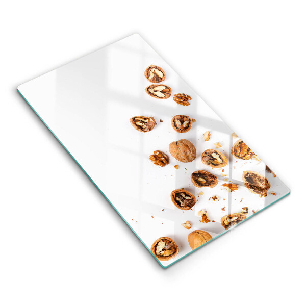 Protection pour plaque de cuisson Noix sur fond blanc