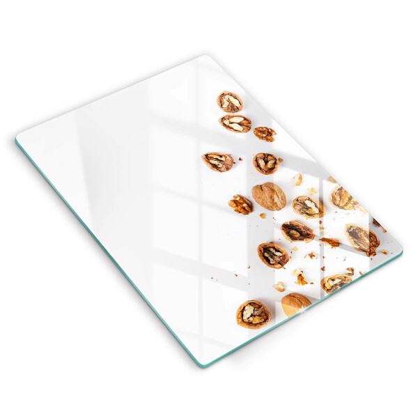 Protection pour plaque de cuisson Noix sur fond blanc
