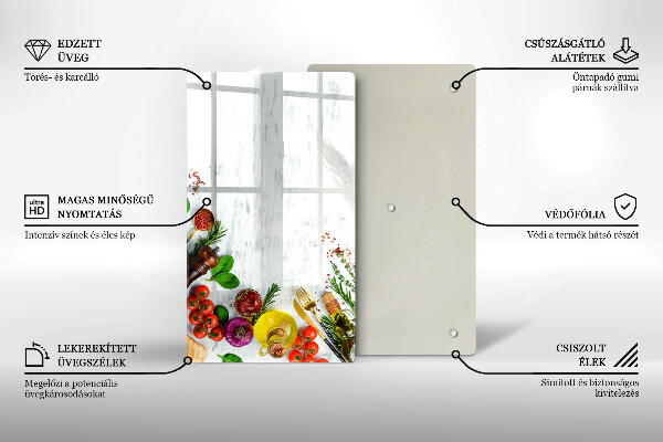Protection pour plaque de cuisson Légumes et épices