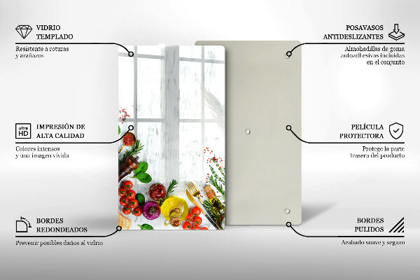 Protection pour plaque de cuisson Légumes et épices