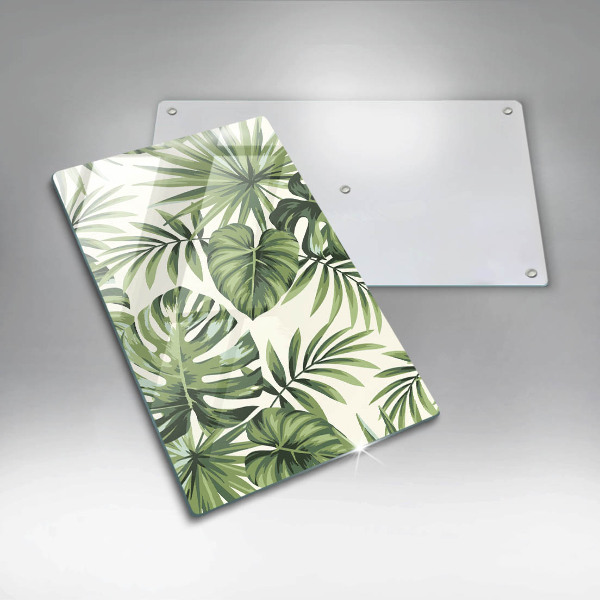 Protection pour plaque de cuisson Illustration de feuilles de Monstera