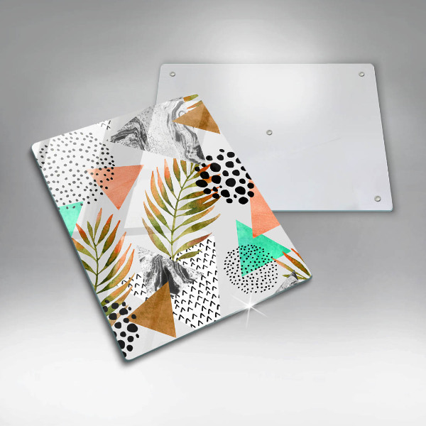 Protection pour plaque de cuisson Modèle de feuilles de bohème