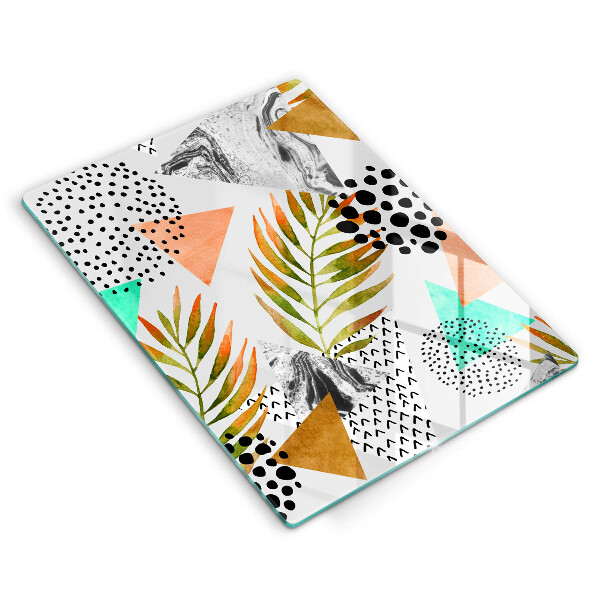 Protection pour plaque de cuisson Modèle de feuilles de bohème