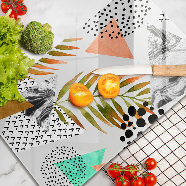 Protection pour plaque de cuisson Modèle de feuilles de bohème