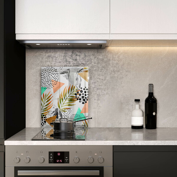 Protection pour plaque de cuisson Modèle de feuilles de bohème