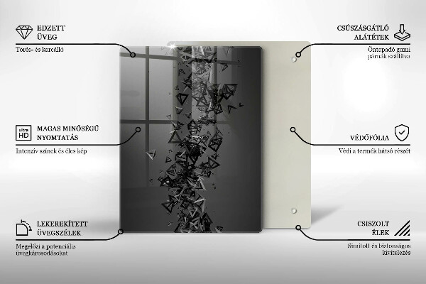 Planche à découper verre Carrés de pixels colorés