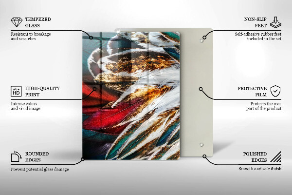 Planche à découper verre Abstraction colorée