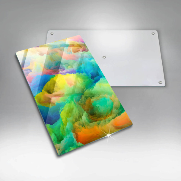 Planche à découper verre Abstraction colorée