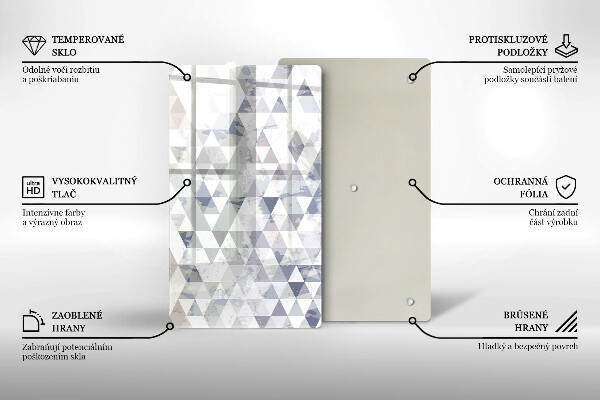 Planche à découper verre Modèle de triangles