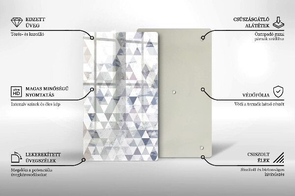 Planche à découper verre Modèle de triangles