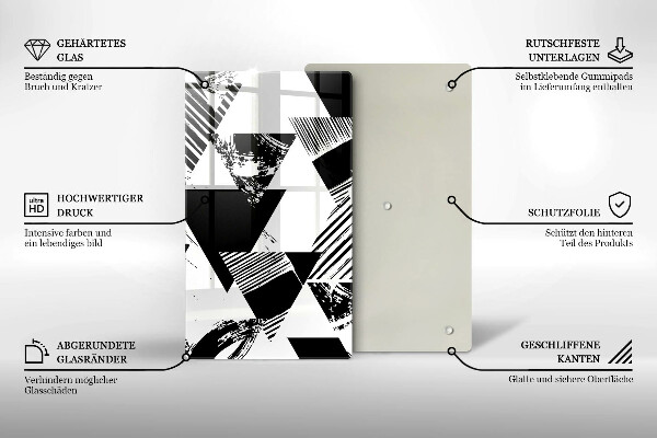 Protection pour plaque de cuisson Triangles géométriques