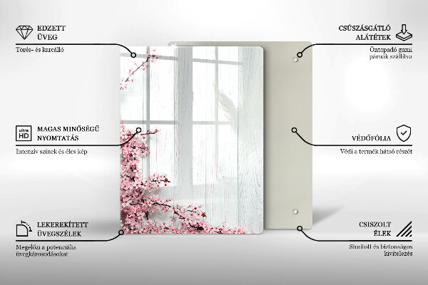 Planche à découper verre Plumes d'oiseaux