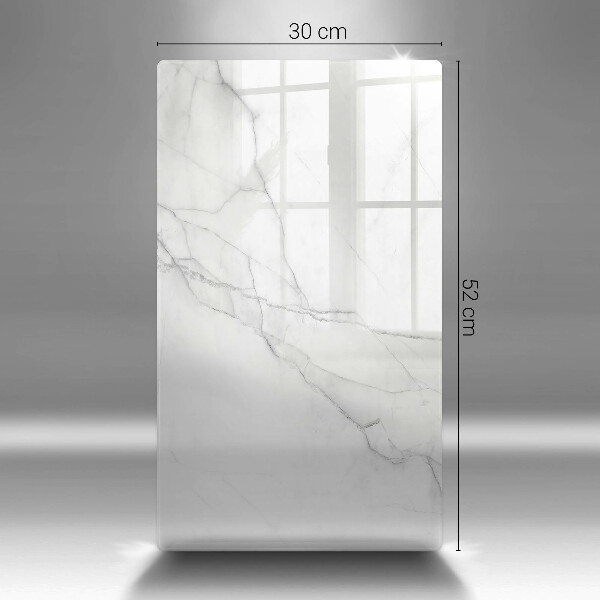 Planche à découper verre Marbre blanc délicat