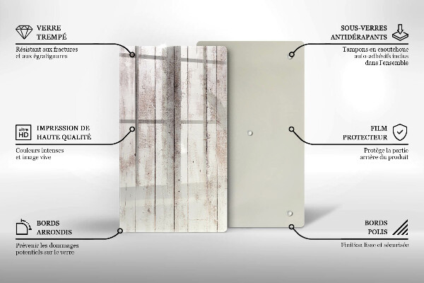 Planche à découper verre Vieilles planches de bois