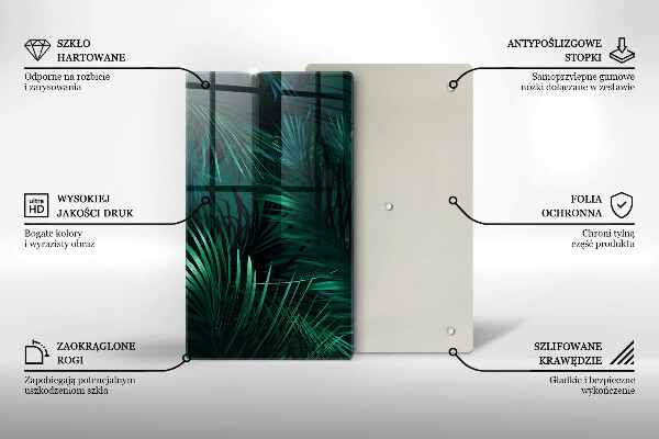 Protection pour plaque de cuisson Feuilles de la jungle sauvage