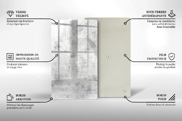 Protection pour plaque de cuisson Texture béton