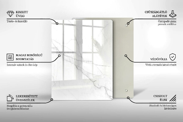 Protection pour plaque de cuisson Marbre pastel