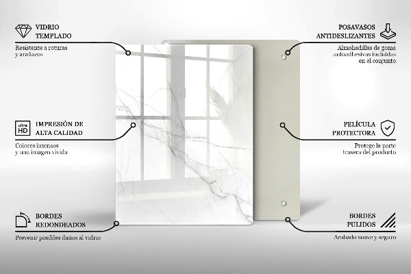 Protection pour plaque de cuisson Marbre pastel