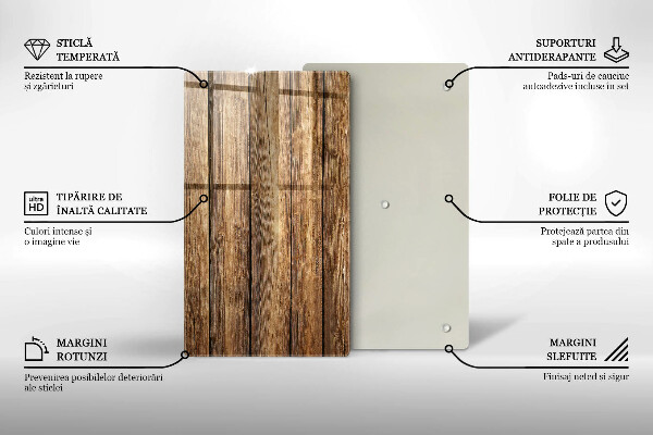 Planche à découper verre Planches texturées en bois
