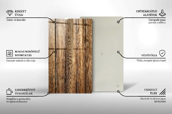 Planche à découper verre Planches texturées en bois