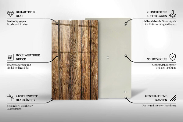 Planche à découper verre Planches texturées en bois