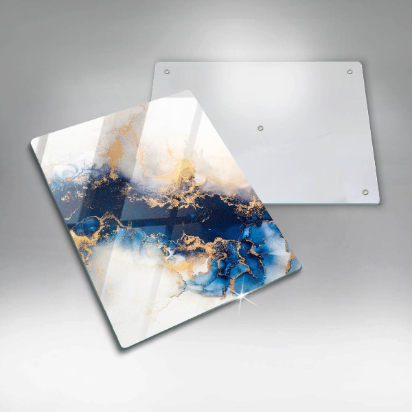 Protection pour plaque de cuisson Abstraction avec du bleu