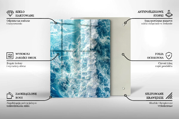 Protection pour plaque de cuisson Abstraction avec du bleu