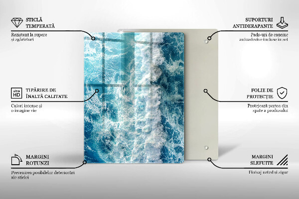 Protection pour plaque de cuisson Abstraction avec du bleu