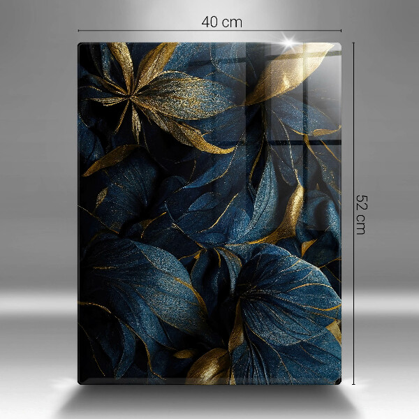 Protection pour plaque de cuisson Feuilles décoratives avec de l'or