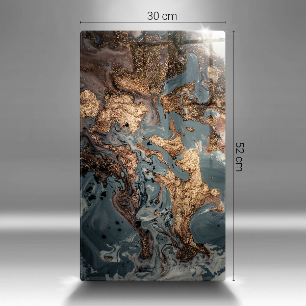 Protection pour plaque de cuisson Rocher décoratif avec de l'or