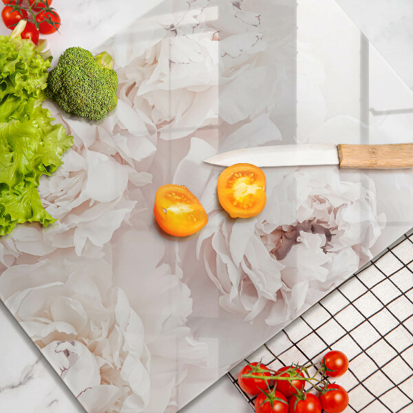 Protection pour plaque de cuisson Pivoines pastel