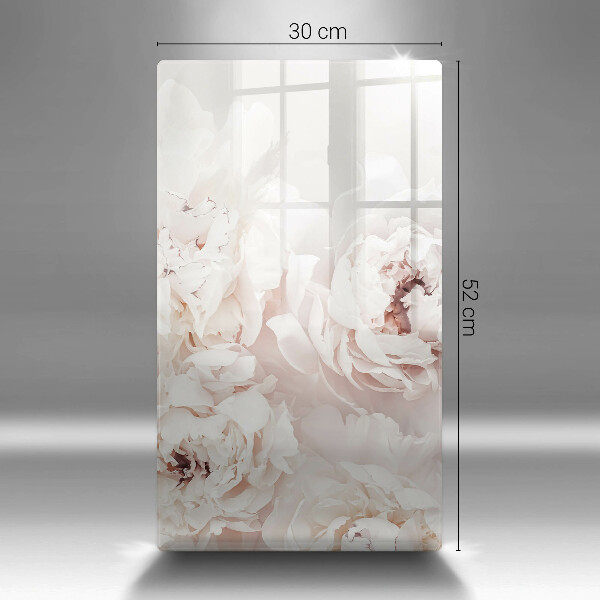 Protection pour plaque de cuisson Pivoines pastel