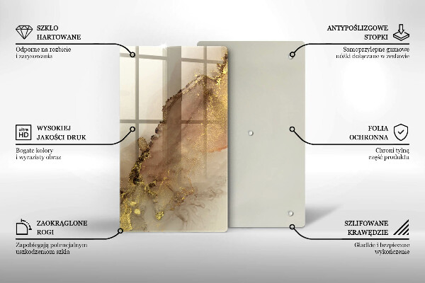 Protection pour plaque de cuisson Abstraction de l'or