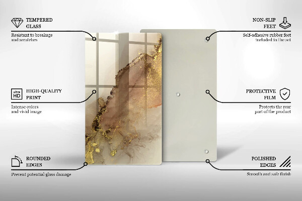 Protection pour plaque de cuisson Abstraction de l'or