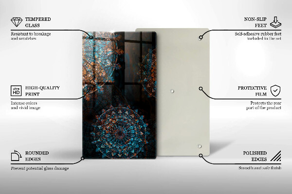 Protection pour plaque de cuisson Roues vintage bohème