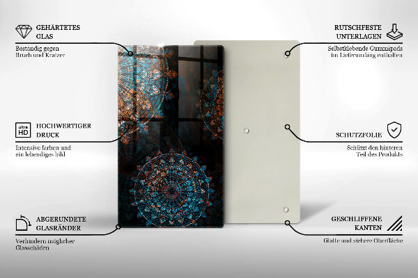 Protection pour plaque de cuisson Roues vintage bohème