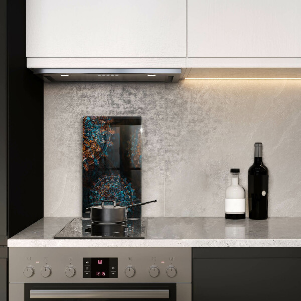 Protection pour plaque de cuisson Roues vintage bohème