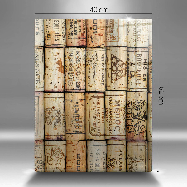 Planche à découper verre Bouchons de vin anciens