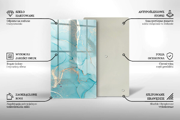 Protection pour plaque de cuisson Abstraction de pierre