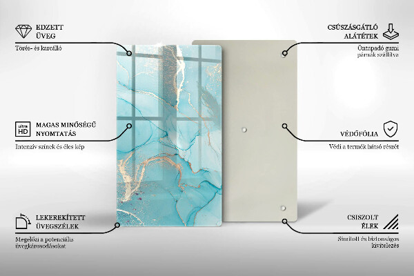 Protection pour plaque de cuisson Abstraction de pierre