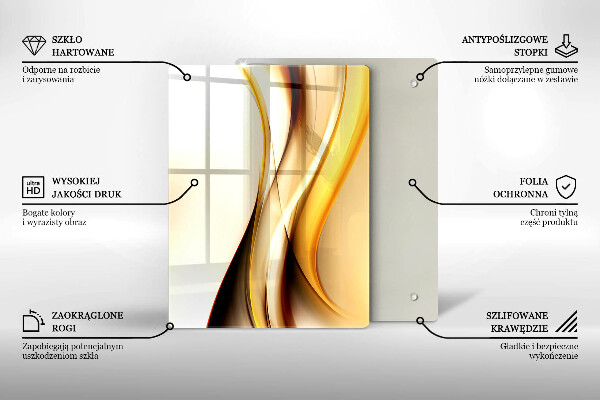 Protection pour plaque de cuisson Abstraction de pierre