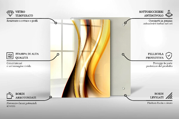Protection pour plaque de cuisson Abstraction de pierre