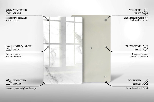 Protection pour plaque de cuisson Marbre moderne