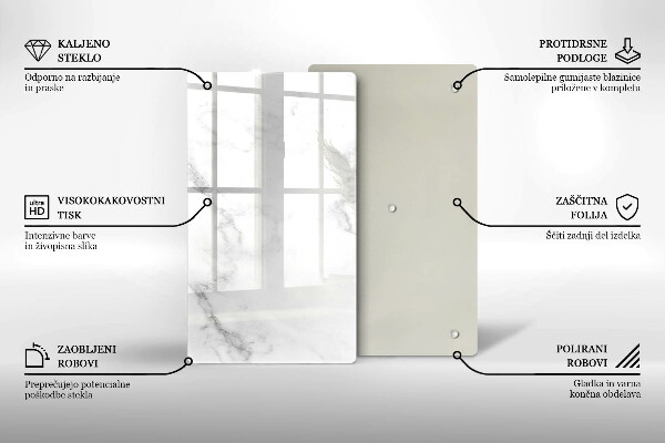 Protection pour plaque de cuisson Marbre moderne