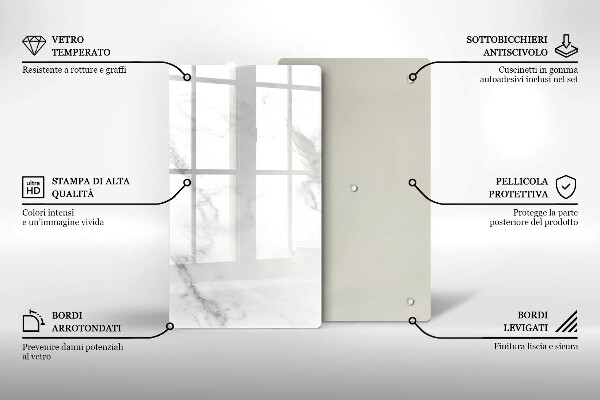 Protection pour plaque de cuisson Marbre moderne