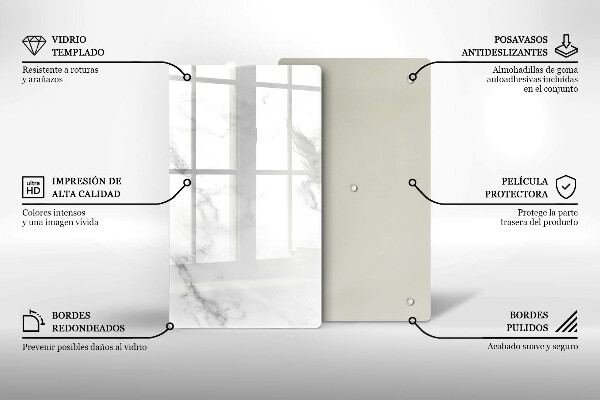 Protection pour plaque de cuisson Marbre moderne