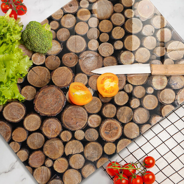 Protection pour plaque de cuisson Des troncs d'arbres