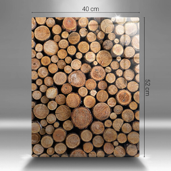 Protection pour plaque de cuisson Des troncs d'arbres