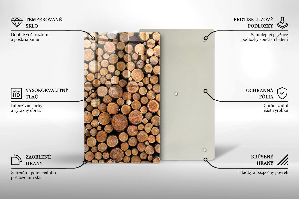 Protection pour plaque de cuisson Des troncs d'arbres